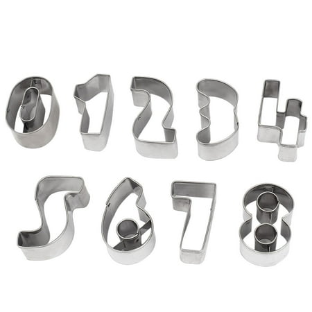 Unique Bargains 9Pcs Numbers Shape Fondant Cake Decorating Mold Mould Cookies Cutter Tools