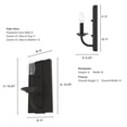 thumbnail image 5 of Hunter - Perch Point 1-light Noble Bronze, Small Sconce Light, Dimmable, Casual Style, for Bedrooms, Kitchens, Dining, Living Rooms - 19420, 5 of 6
