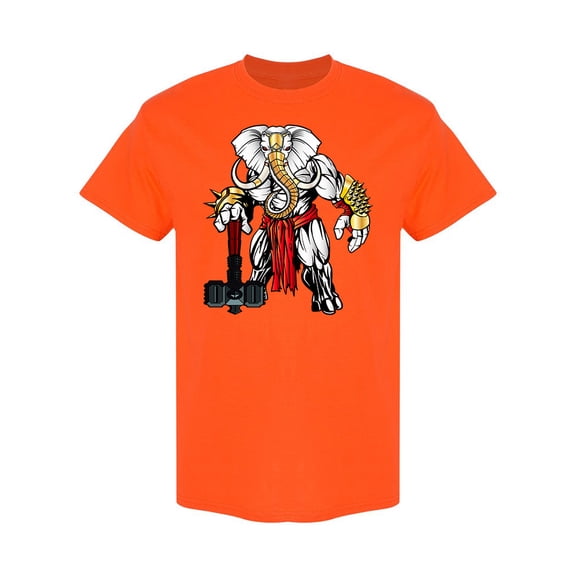 Elephant Warrior With Hammer T-Shirt Men -Image by Shutterstock, Male Large