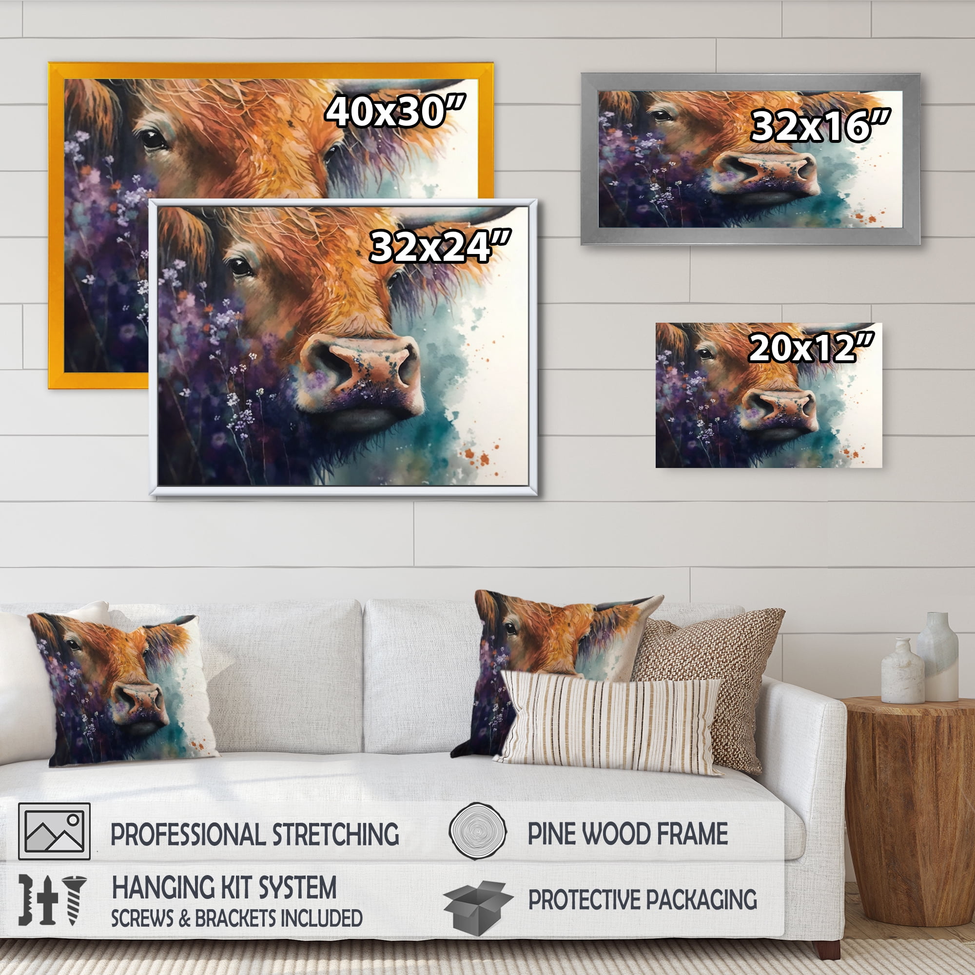 Designart Buffalo In The Wild II Canvas Wall Art