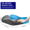thumbnail image 3 of SupremeComfort X-Large Gel Infused Memory Foam Seat Cushion for Office Chair, Kitchen Chair, Car Seats- Elevate Your Seating Experience -Pressure Sore and Tailbone Pain Relief, 3 of 7