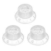 Speed Control Knobs 6mm ID 1 Volume 2 Tone Top Hat Guitar Bell Knobs Plastic Transparent