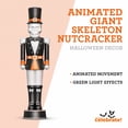 thumbnail image 3 of Way To Celebrate Halloween Giant Animated Skeleton Nutcracker Decoration, Traditional Black, White and Orange, 72 in, 3 of 7