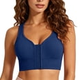 thumbnail image 5 of Stamzod Women's Racerback Sports Bra Front Closure Wireless Push Up Bra No Underwire Supportive Workout Bras for Women, 5 of 9