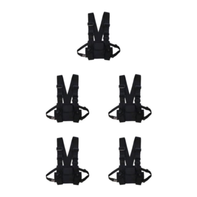 kurtrusly Harnais de Poche Poitrine Résistant à l'Usure et Durable Bretelles Réglables Résistant à l'Eau et Durable Noir 5ensemble