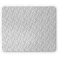 thumbnail image 1 of Renaissance Mouse Pad, Classic Ivy Swirl with Curved Leaf Branches Feminine Baroque Fashion Motif, Rectangle Non-Slip Rubber Mousepad, Black and White, by Ambesonne, 1 of 2