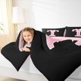 thumbnail image 3 of Manfei Personalized Initial T Bedding Comforter Set for Girls, Pink Bow Tie Twin Comforter Sets, Watercolor Monogrammed Bedding Set, Breathable Room Decor, Reversible 2pcs, 3 of 6