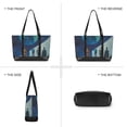 thumbnail image 6 of FORMRS Canvas Laptop Tote Bag for Women with 15.6" Computer Compartments Shoulder Handbag, Blue Planet, 6 of 7