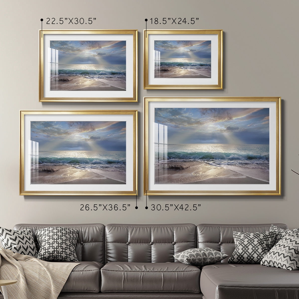 Aqua Blue Morning Premium Framed Print - Ready to Hang