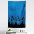 thumbnail image 1 of Night Tapestry, Graphic Crowd of Black Cats and Starry Sky on the Backdrop, Fabric Wall Hanging Decor for Bedroom Living Room Dorm, 5 Sizes, Blue Black White, by Ambesonne, 1 of 1