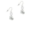 thumbnail image 2 of Delight Jewelry Silvertone Small ''Coach'' Heart Silvertone Leaf French Earrings, 2 of 5