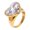 JDR0311106 WT 7, variant on Romance Love Heart Couple Rings With Crystals Elegant Stainless Steel Jewelry For Women And Men
