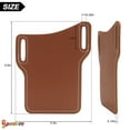 thumbnail image 5 of Spencer Men's Leather Cell Phone Holster Universal Case Waist Bag Sheath with Belt Loop (6.6"*5.3"*0.14", Brown), 5 of 7