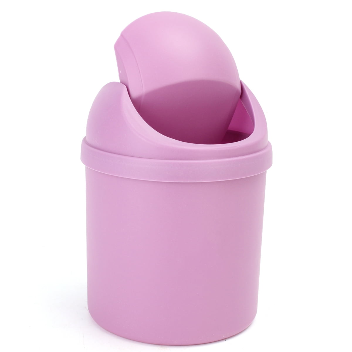 1.5 L // 0.40 Gal Come with Trash Bag Pink Countertop Brushed Stainless Steel Swing Lid Table Desk Car Mini Trash Can Trash Bin Set 5 Color Options