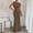 #007-Brown, variant on TaTaai Women's Solid Color Sleeveless Off-Shoulder Fishtail Dress with Slim Fit, Elegant Design, and Mermaid Hem Gift
