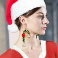 thumbnail image 1 of Pendientes de Tejido Yinane Serie Navideña Fringe Papá Noel en Capas Colgante Accesorios de Regalos Joyas Coloridas para Fiestas Vacaciones, 1 of 8