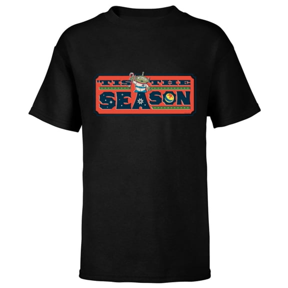 Disney and Pixar’s Toy Story Alien Holiday ‘Tis the Season - Short Sleeve T-Shirt for Kids - Customized-Black