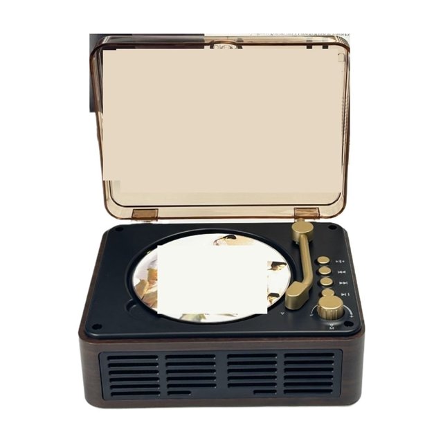 Multifunction Retro CD Player with Bluetooth Speaker and Music Box Ideal for Home Use