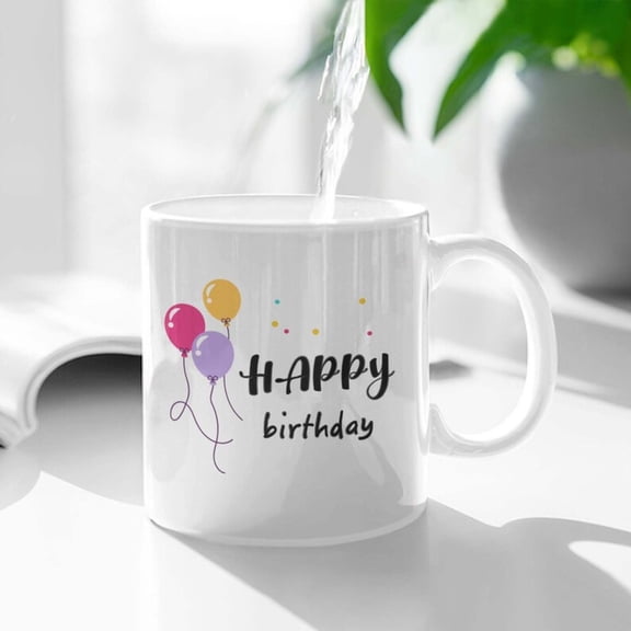PerS1onalized Mug, Happy Birthday Coffee Mug, Custom Birthday Mug, 11 Ounce Ceramic Mug