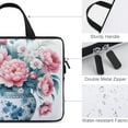 thumbnail image 3 of AWERP Peonies Blue and White Porcelain Laptop Bag Diving Fabric Tablet Cover Neoprene Laptop Sleeve Carrying Bag 15inch, 3 of 5