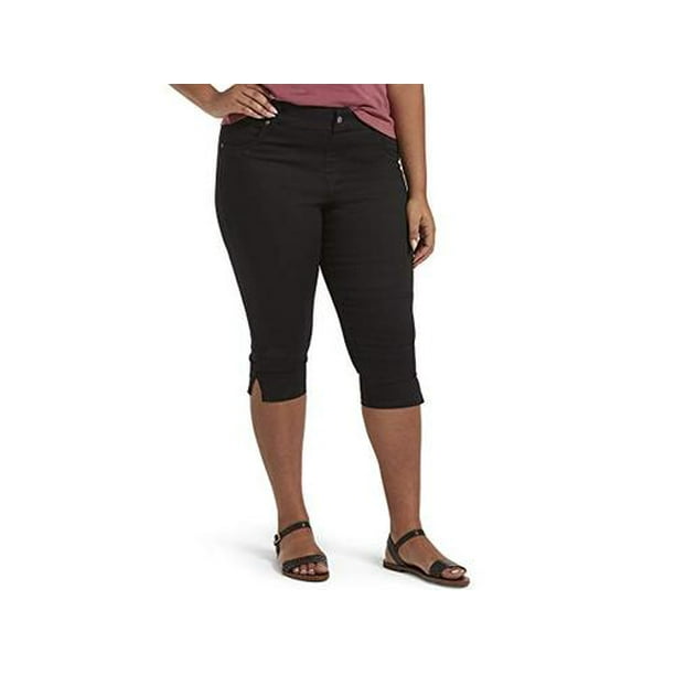HUE Women's Ultra Soft Denim High Waist Short Capri Legging - Walmart.com