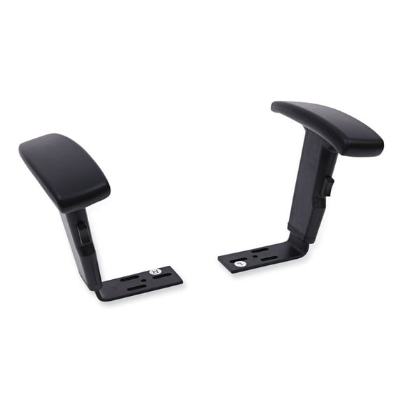 Alera Height Adjustable T-Arms, Interval and Essentia Series Chairs/Stools, Black -ALEIN49AKA10B