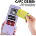 thumbnail image 4 of Phone Case for Samsung Galaxy Z Flip 3 5G 2021 Wallet Cover with Credit Card Holder Zipper Slot Crossbody Strap Lanyard Leather Stand Cell Accessories ZFlip3 Z3 Flip3 3Z Women Girls Purple, 4 of 13