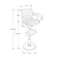 thumbnail image 3 of BARSTOOL - 2PCS / WHITE / CHROME METAL HYDRAULIC LIFT, 3 of 3