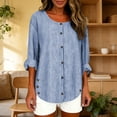 thumbnail image 6 of Neewe Womens Long Sleeve Shirts Casual Summer Fashion Ladie Tops Loose Fit Spring Lightweight Clothes Beach Vacation, 6 of 7