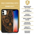 thumbnail image 7 of Case Yard Wooden Case for iPhone-11 Soft TPU Silicone cover Slim Fit Shockproof Wood Protective Phone Cover for Girls Boys Men and Women Supports Wireless Charging Ice Skull Design, 7 of 7