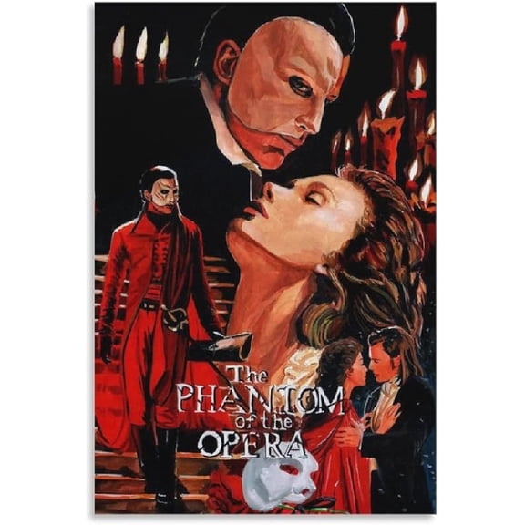 The Phantom of The Opera Classic Art Movie Poster (24) Print Photo Art Painting Canvas Poster Home Decorative Bedroom Modern Decor Posters Gifts 16x24inch(40x60cm)