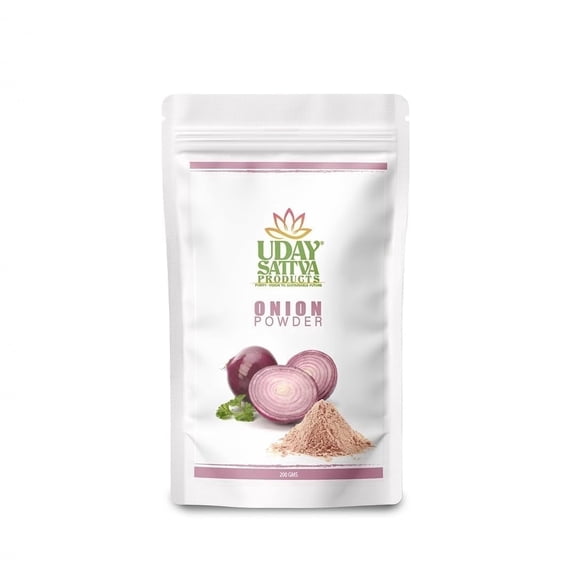 Uday Sattva Products Dehydrated Red Onion Powder | 200g Pack | No Additives, Preservatives or Colors | Powder for Cooking, Curries, Gravies, Seasoning & Soups | No More Tears Kitchen Essential