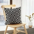thumbnail image 5 of LALILO Throw Pillow Covers Irregular Line Lattice Geometric Black Cushion Cover 18" x 18", 2 Pack, 5 of 6