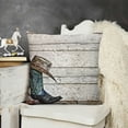 thumbnail image 2 of YINGXI Decorative Throw Pillow Case, Traditional and Boots Art Photo, Couch Bedroom Living Room , Brown Black 18x18in, 2 of 5