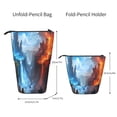 thumbnail image 2 of Picia Red And Blue Fire Mountains Print Telescopic Pencil Case, Telescopic Pen Holder Telescopic Pencil Pouch Bag Stationery Pencil Case Box Storage Organizer Makeup Bag, 2 of 6