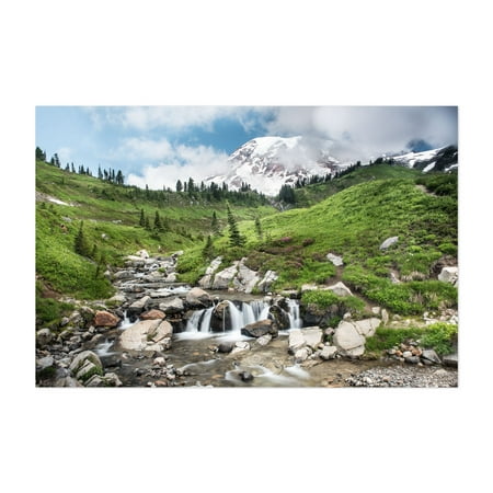 Edith Creek, Paradise, Mt. Rainier - Washington Photography Mountain Waterfall Nature Landscape Scenic Forest Wilderness Unframed Wall Art Print 4 x 6 inches