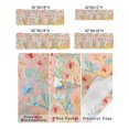 thumbnail image 3 of Kitchen Cafe Valance Curtain for Small Windows,Watercolor Flowers and Leaves Rod Pocket Short Valances Floral Plant on Pink and Yellow Window Treatment Panel for Living Room/Bedroom/Bathroom,42x18in, 3 of 9