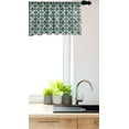 thumbnail image 2 of Ambesonne Abstract Valance Pack of 2, Vintage Influenced Motifs, 42"X18", Petrol Blue Beige, 2 of 3