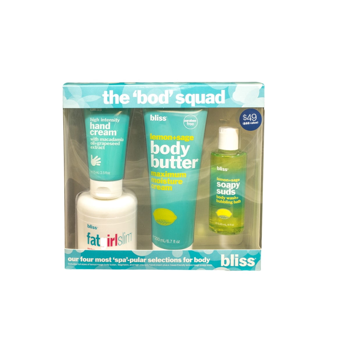 Bliss The Bod Squad 4piece Skin Care Kit