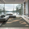 thumbnail image 2 of ODIKA 6'x9' Olive Taupe Geometric Elegance Washable Area Rug Abstract Shapes with Modern Flair Non-Slip, Easy Care, for Family Room, Living Mater Bedroom, 2 of 7