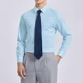 thumbnail image 5 of Men's Long Sleeve Dress Shirts Solid Color Button Down Shirts with Tie and Handkerchief Set Shirt, 5 of 7