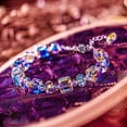 thumbnail image 3 of 8mm Austriacos Cubo de Cristal Pulsera Collar Pendientes Set Pulsera de Cristal, 3 of 8