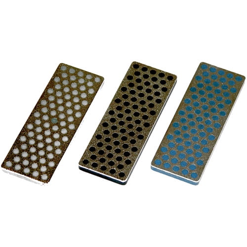 DMT WS7K2 Mini Diamond Ski and Snowboard Stone Kit of 3 Stones in Coarse, X Coarse, and XX Coarse by DMT