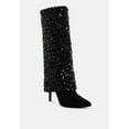 thumbnail image 6 of Sin City Sequinned Fold-Over Calf Boots, 6 of 9