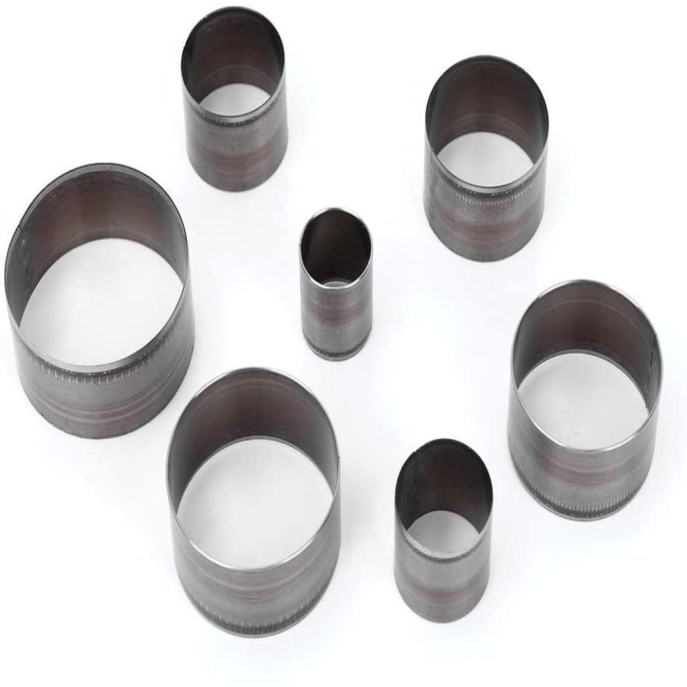 7Pcs 1 Set Stainless Steel Soft Clay Doll Round Cutting Mold Tool 