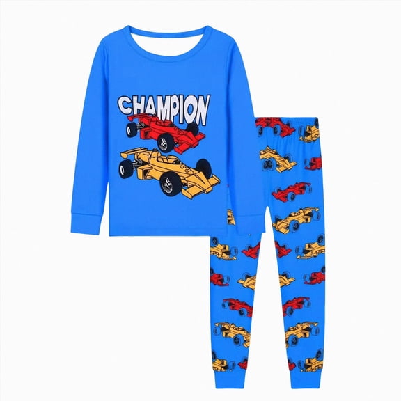 TOWED22 Toddler Baby Boy Fall Winter Clothes Embroidery/Print Long Sleeve Sweatshirt Pullover Tops Pants Outfit Set Size:5-6 Y,Color:Blue