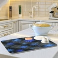 thumbnail image 6 of Dish Drying Mat Microfiber Kitchen Pad Large Counter Absorbent Dish Mats Drainer Rack 18"x24" Blue Snowflake Pattern, 6 of 7