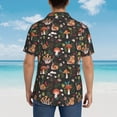 thumbnail image 4 of Pofeuu Mushroom Snail Print Hawaiian Shirt for Men Sleeves Casual Button Down Summer Beach Dress Shirts T-Shirts,Medium, 4 of 7