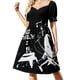 thumbnail image 2 of El vestido blanco de Barry Mannilaw luce mangas cortas. Ropa femenina. Vestidos., 2 of 7
