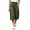 *Army Green, variant on VBVC Women's Cotton Pleated Wide Leg Capri Pants , Casual Summer Crop Trousers For Women , Ladies' Relaxed Fit Lounge Culottes with Pockets, Army Green , S-2XL